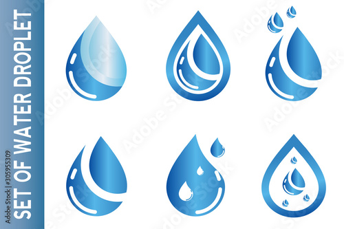 water drop Logo. water droplet icon. illustration element vector