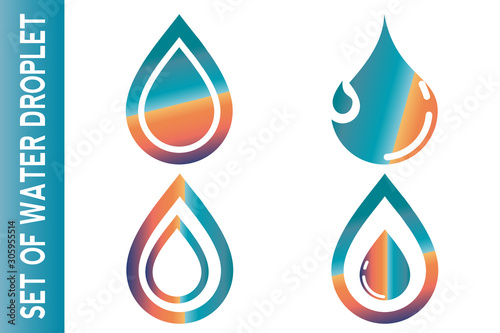 water drop Logo. water droplet icon. illustration element vector