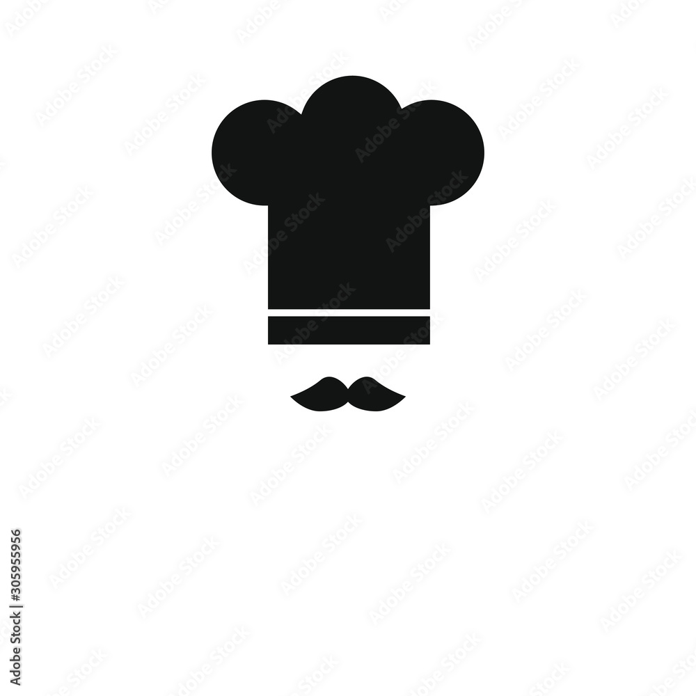 vector chef hat icon formed with simple lines vector chef hat icon formed with simple lines