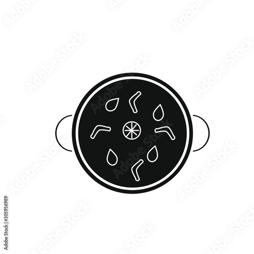 Spanish typical paella icon vector