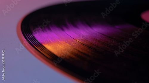 vinil record on the white table