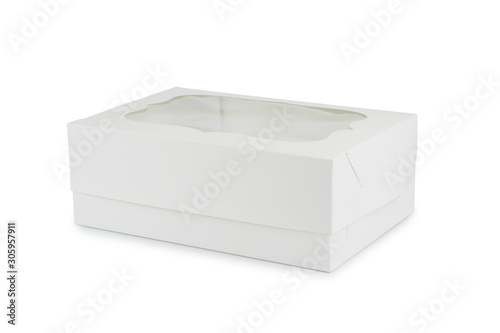 White cardboard box for cupcakes