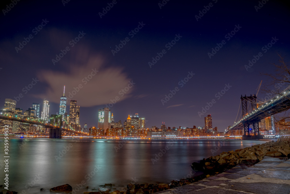 New York Skyline from Brooklyn- Panoramic Skyline
