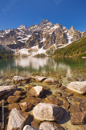 Fototapeta Naklejka Na Ścianę i Meble -  Morskie Oko lake in the Tatra Mountains, Poland