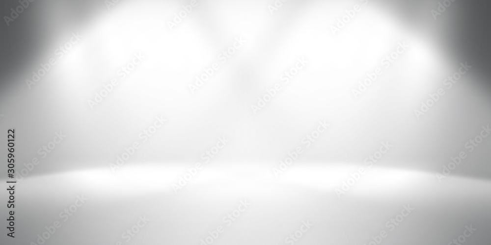 soft gray studio room background, grey floor backdrop with spotlight ...