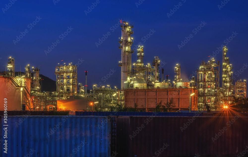 Fototapeta premium High energy petroleum refinery and production of oil for export Sold domestically and internationally