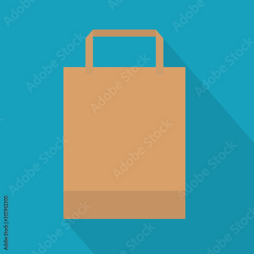 paper shopping bag icon- vector illustration