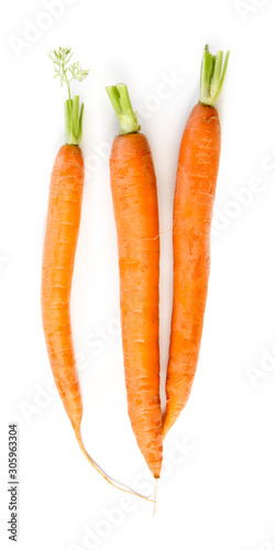 Carrot group isolated on white background