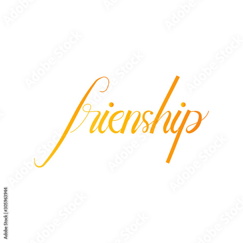 Friendship, Best, Relationship Logo, Handwriting, Lettering, Vector