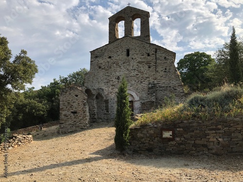 old stone church in Catalunya photo