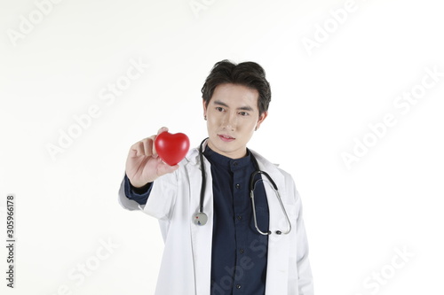 doctor with Red​ heart © ake