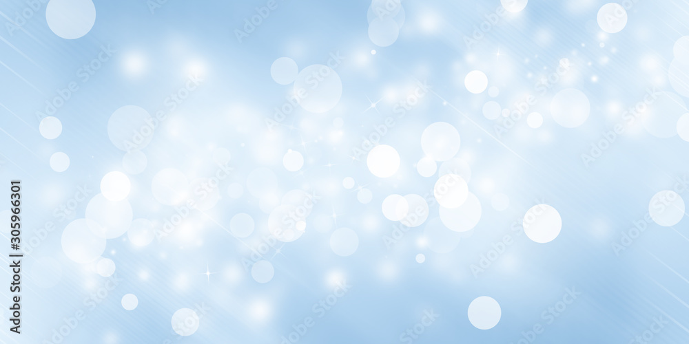 white bokeh blur background / Circle light on blue background / abstract light background white bokeh blur background / Circle light on blue background / abstract light background
