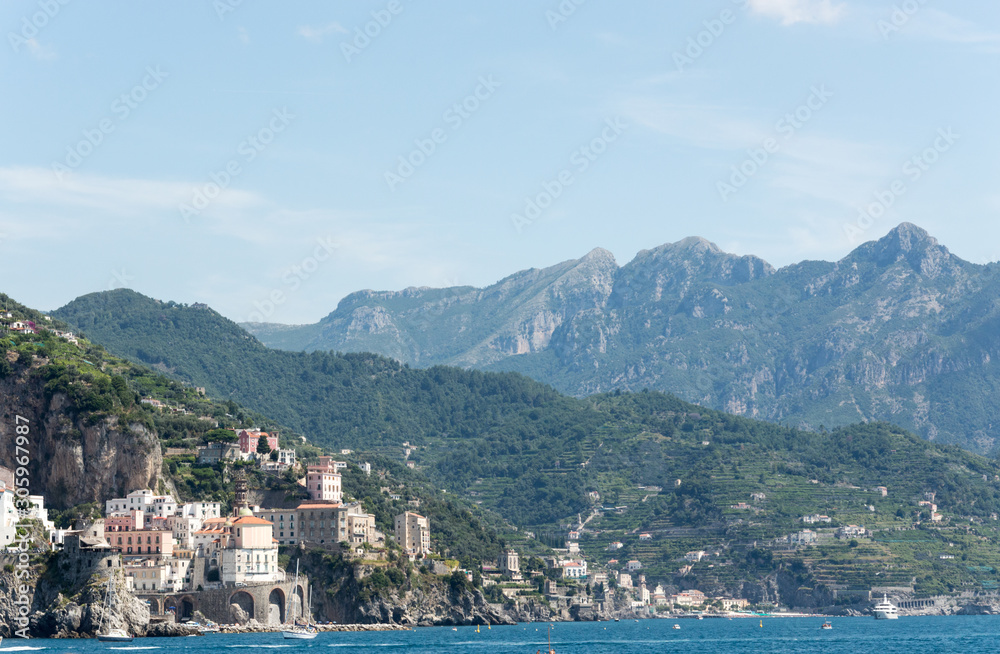 Fototapeta premium Seacoast of the Amalfi Coast in summer