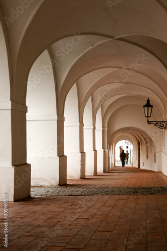 Passage with beatifull old arches and red bricks