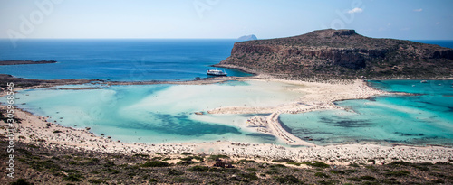 White sand lagoon at Balos, Crete, Greece