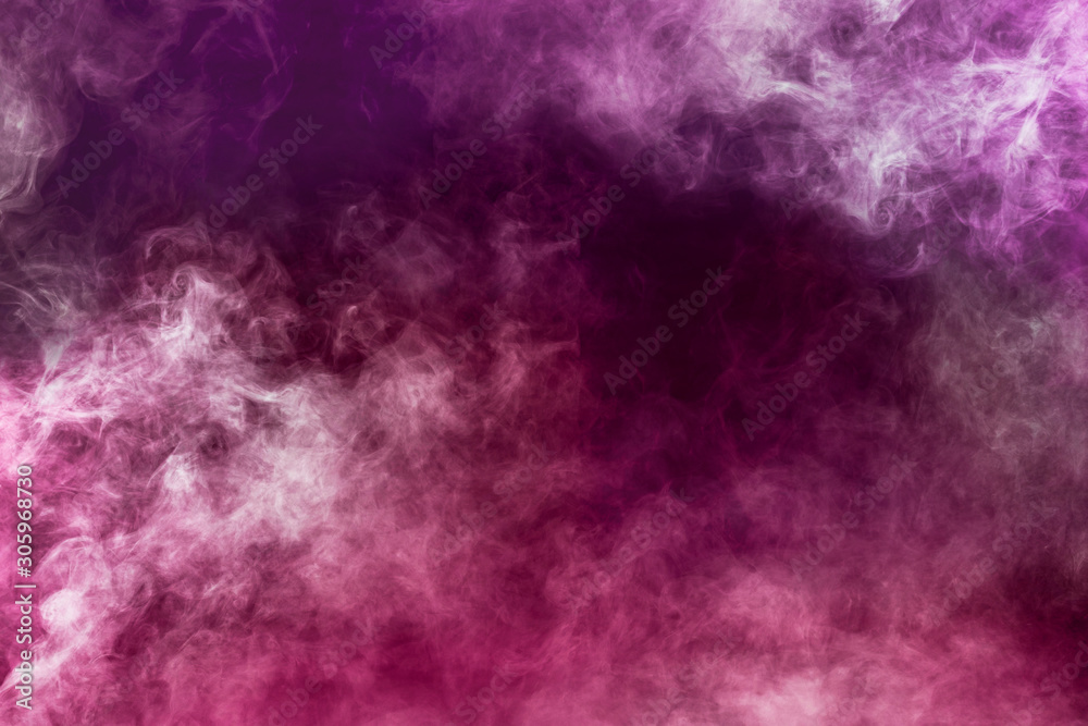 Fototapeta spectacular abstract white smoke isolated colorful red and purple background