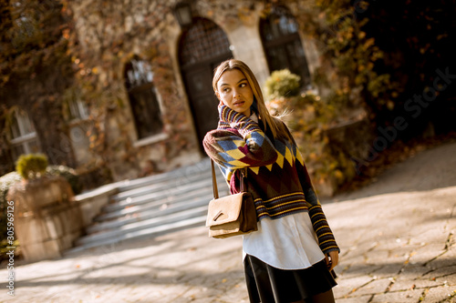 Young woman standing outsid...