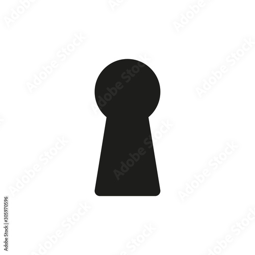 Keyhole icon. Simple vector illustration on white background