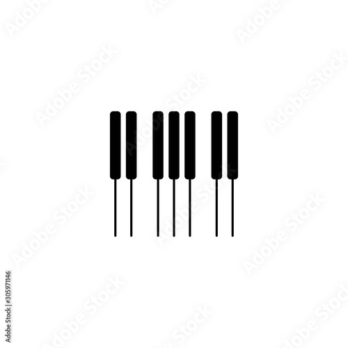 Piano Logo Design Template. Vector Illustration