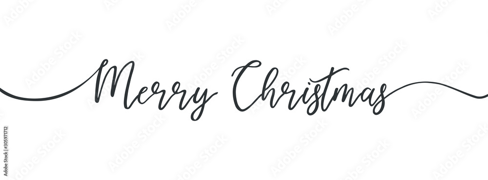Cover for social with stylized inscription of Merry Christmas