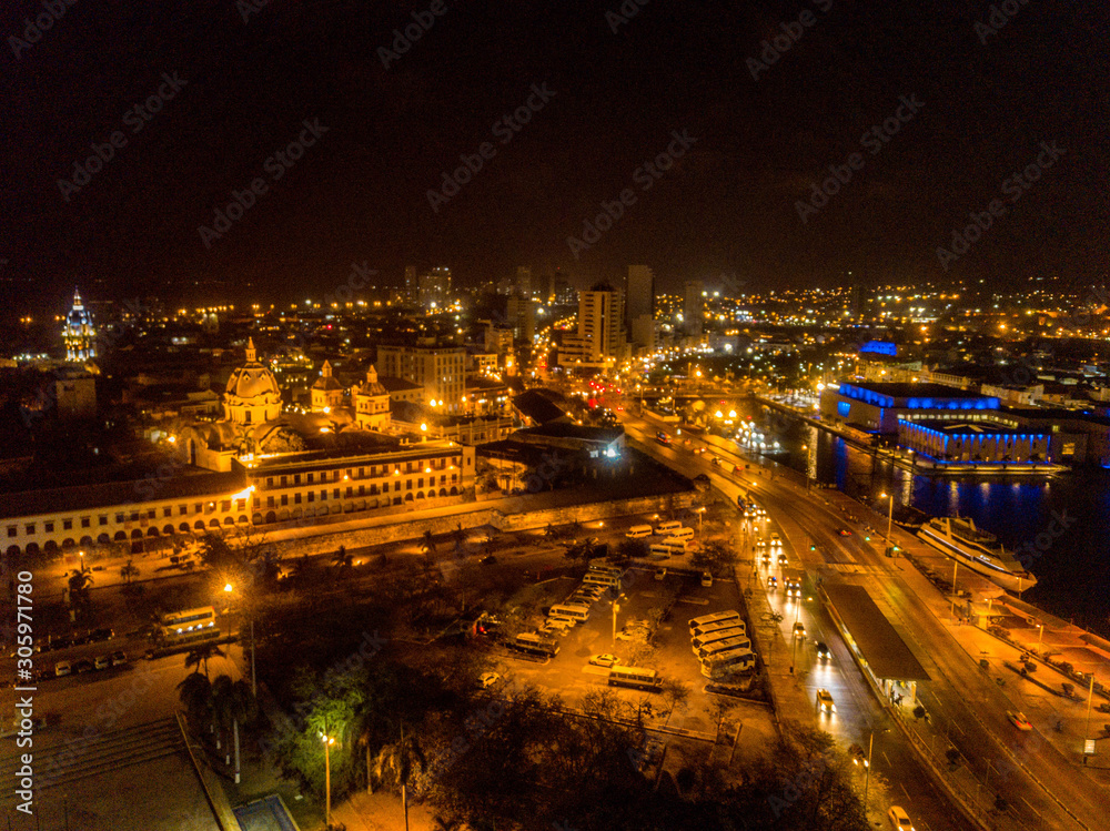 Cartagena, Colombia, de noche