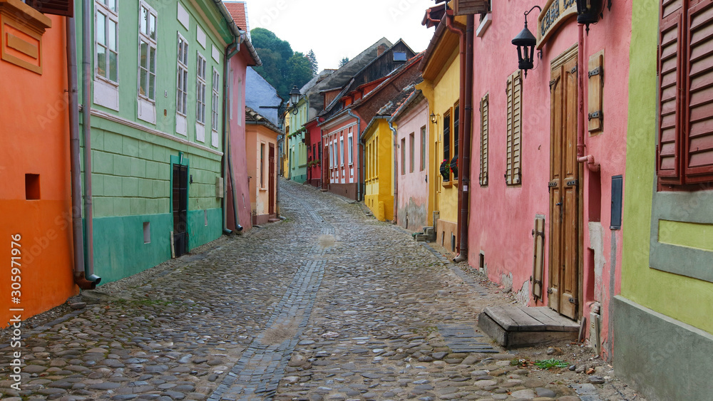 Fototapeta premium Miasto Sighisoara w Rumunii, Europa