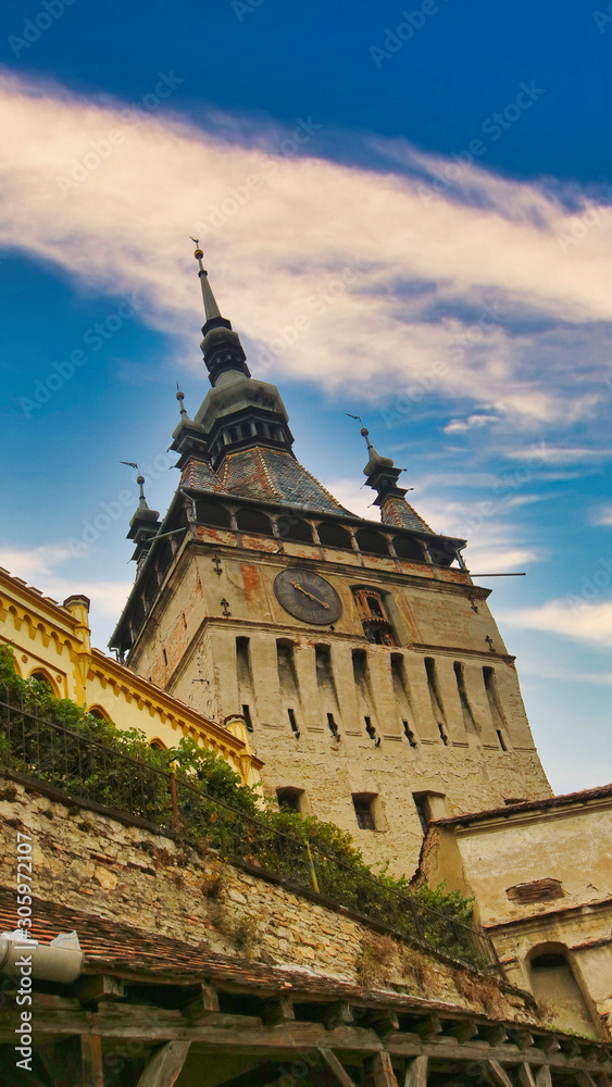 The City of Sighisoara in Romania, Europe The City of Sighisoara in Romania, Europe