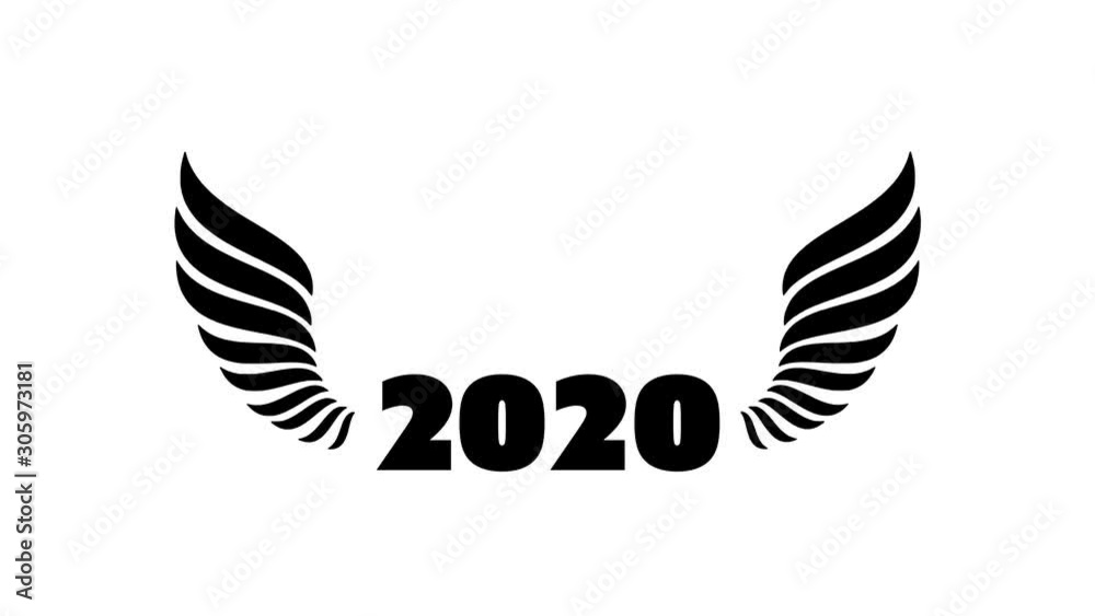 2020 year animation on white background 2020 year animation on white background