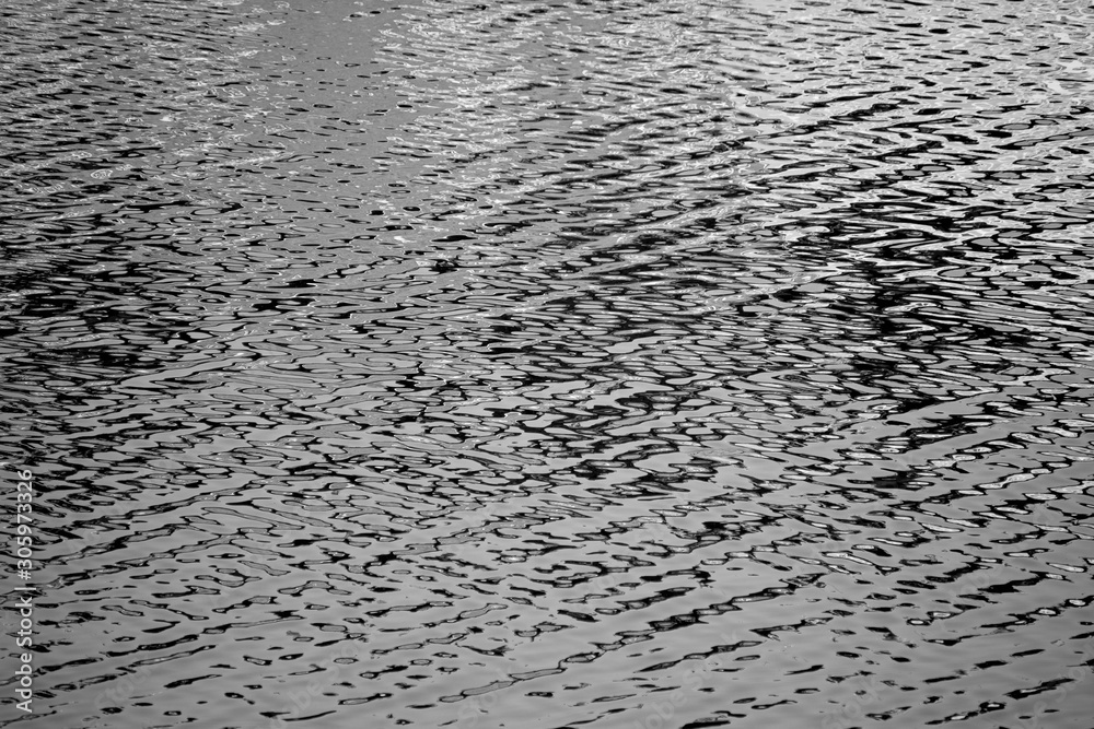 Fototapeta premium Black and white water wave