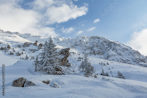 Verschneite Winterlandschaft - Parpaner Rothorn  Graub  nden  Schweiz