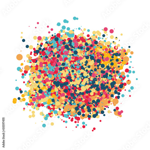 Vector confetti splash dots isolated burst colors