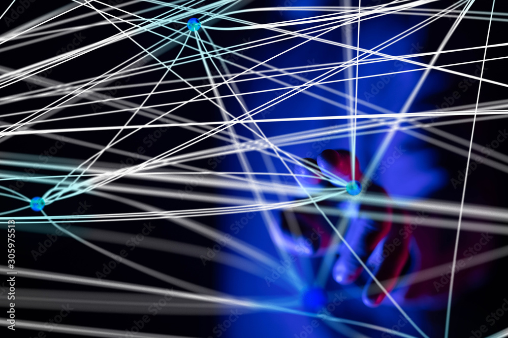 Abstract technology geometric and data Abstract technology geometric and data