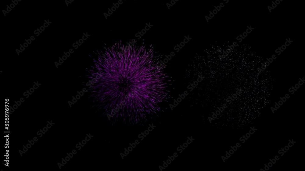 feu d'artifice, animation vecteur