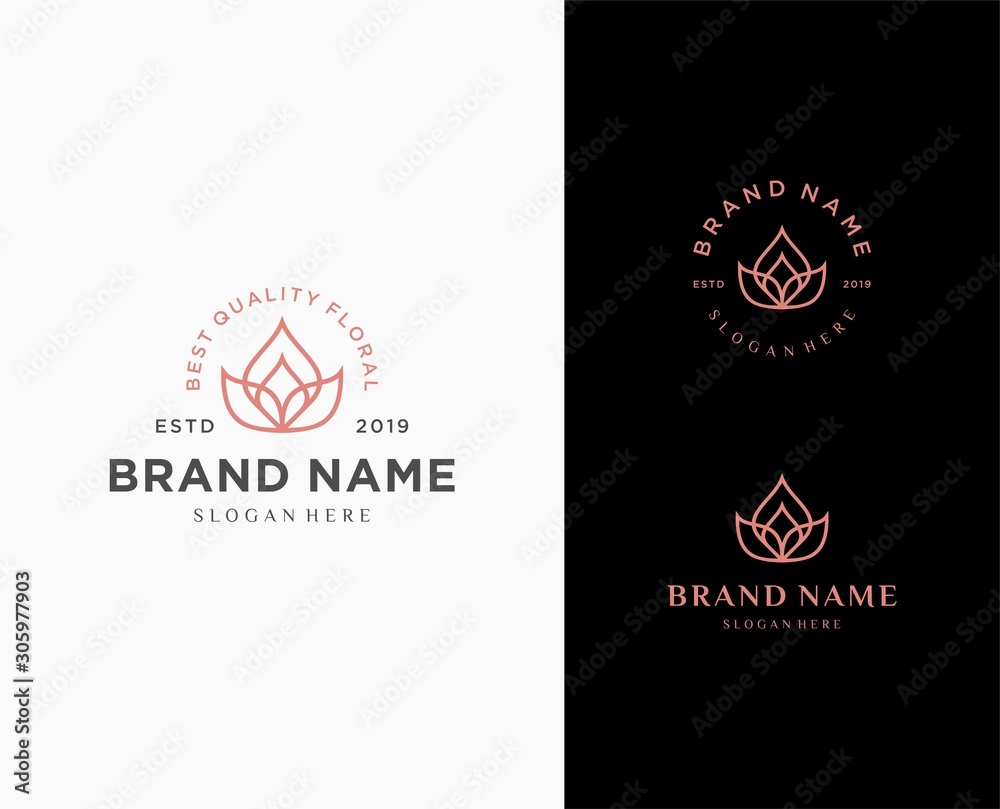 Obraz premium Flower logo design template