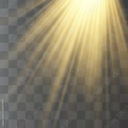 Yellow light rays