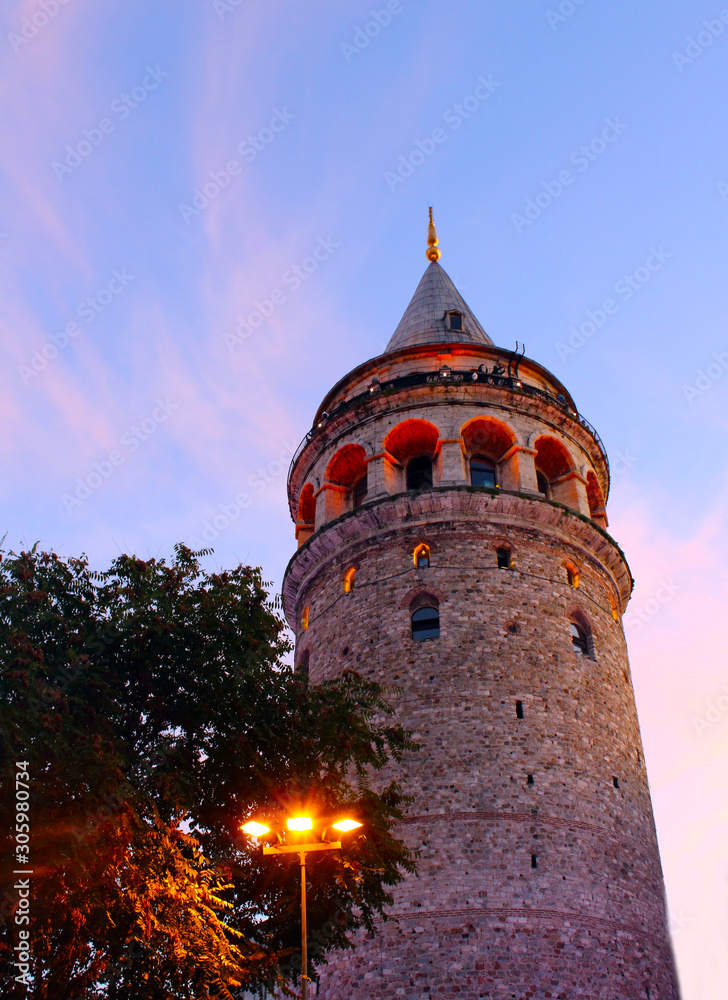 Galata tower, historical tower and touristic place in Istanbul