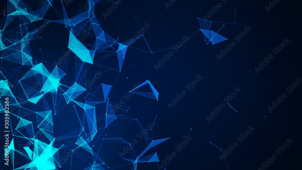 blue technology big data background network