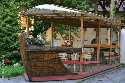 Wallpaper Mural Interior of a street cafe. Torontodigital.ca