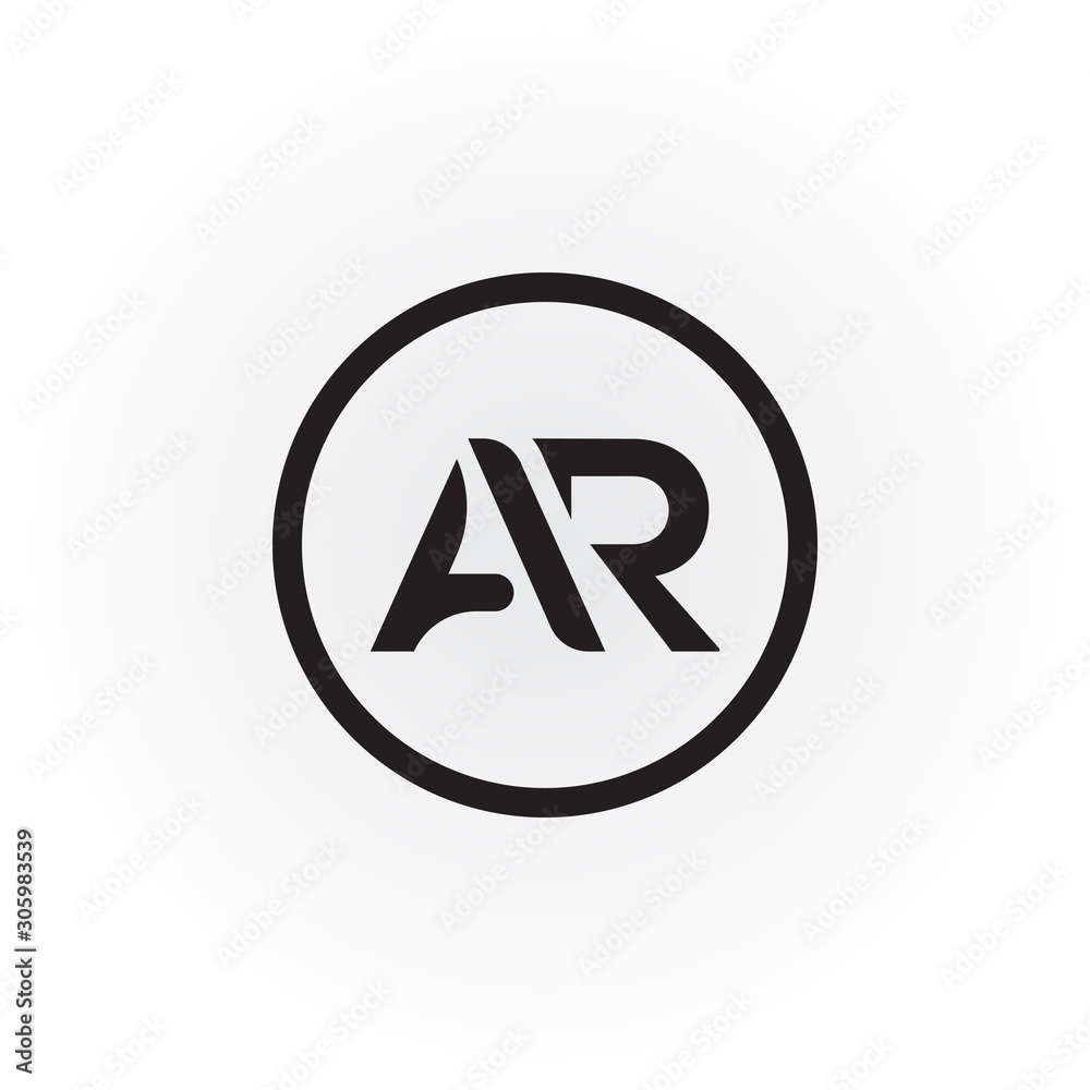 Initial letter AR simple logo Vector template. Simple AR Letter logo design. AR font type logo. Initial letter AR simple logo Vector template. Simple AR Letter logo design. AR font type logo.
