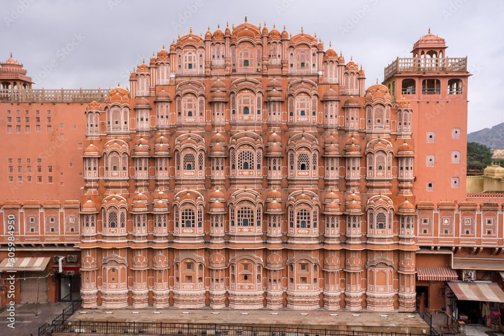 Hawa Mahal palace or Palace of the Winds in Jaipur city, India.