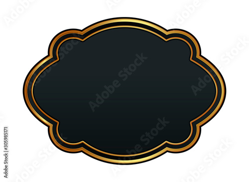 Black and Gold color Labels. Easy to edit. Perfect for design works.