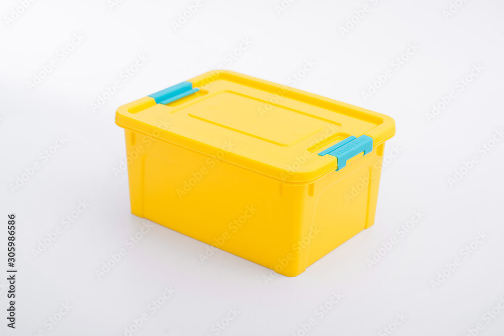 Plastic container box isolated Plastic container box isolated