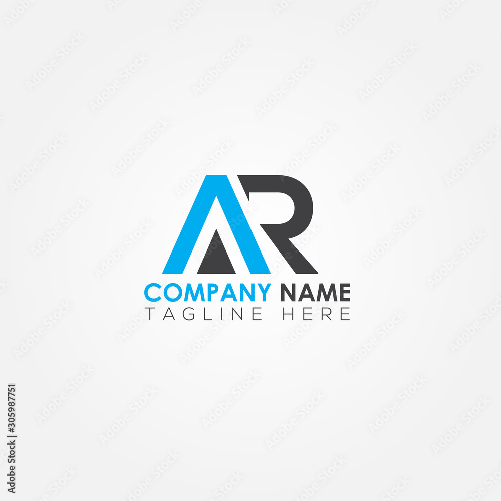 Initial letter AR simple logo Vector template. Simple AR Letter logo design. AR font type logo. Initial letter AR simple logo Vector template. Simple AR Letter logo design. AR font type logo.