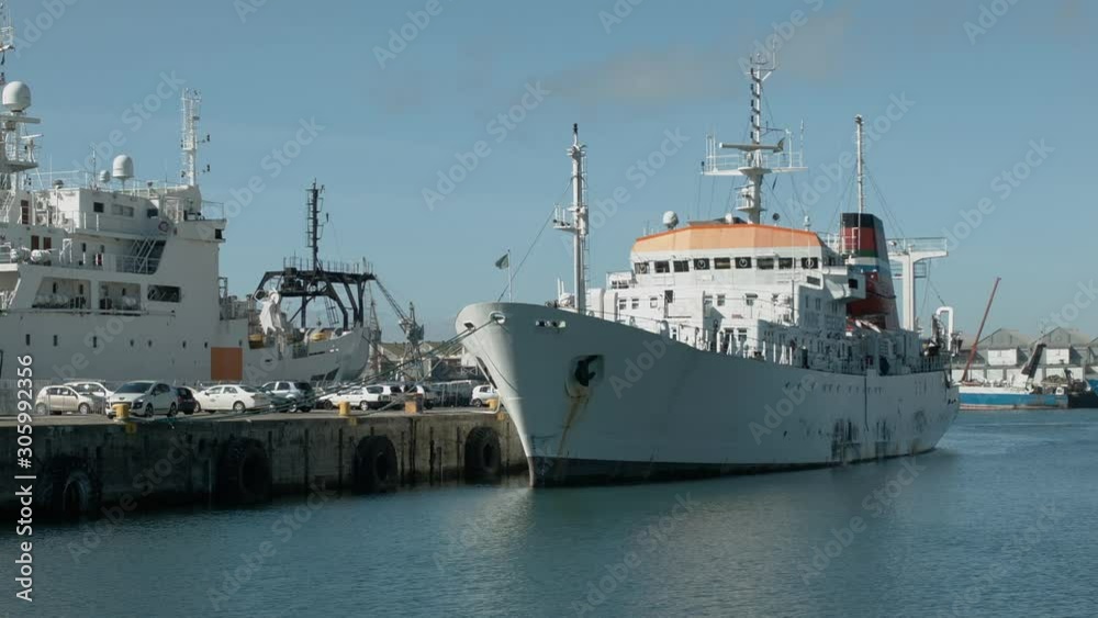 Cape Town Cargo Port with ships Cape Town Cargo Port with ships