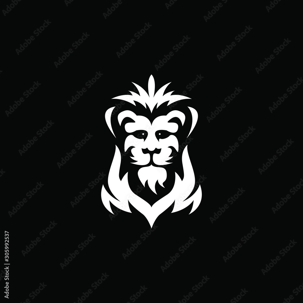 Lion Head Logo Vector Template Illustration Design. Lion Head Logo Vector Sport Mascot Design Illustration. Lion Head Logo Vector Template Illustration Sports Mascot Design.