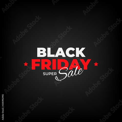 Black friday sale flyer. Black friday banner design. Special offer price sign. Design promotion modern poster on dark background. Vector illustration