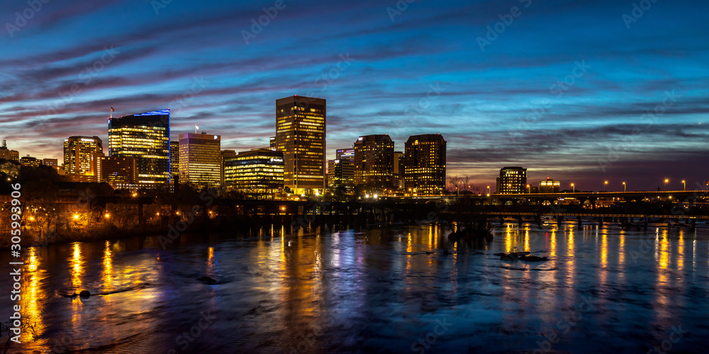 Richmond VA Skyline at daybreak