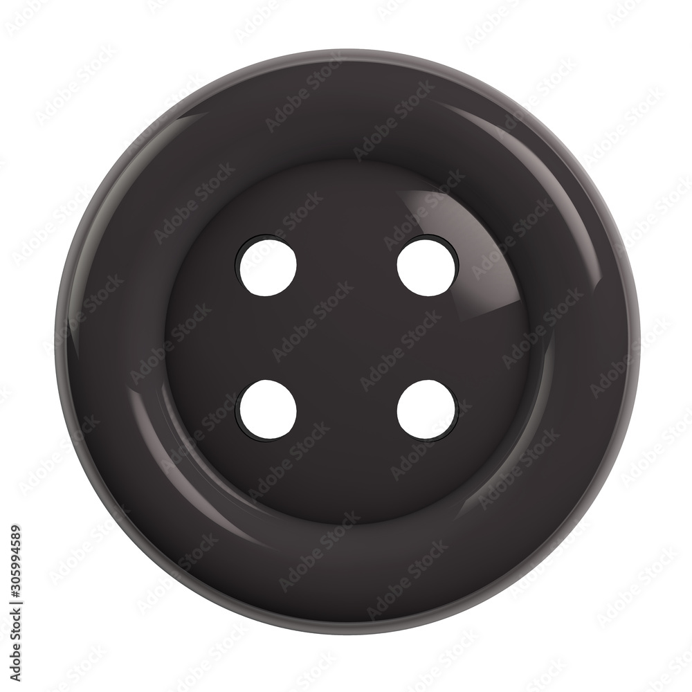 Black Button Isolated on White Background Black Button Isolated on White Background
