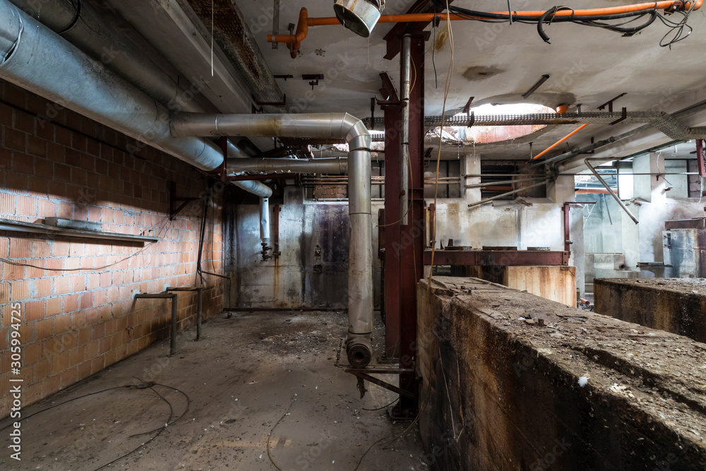 Urban exploration in an abandoned textile industry