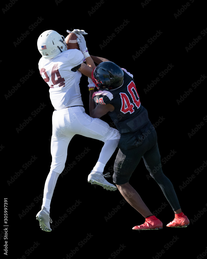 Action photos of high school football players making amazing plays during a football game Action photos of high school football players making amazing plays during a football game